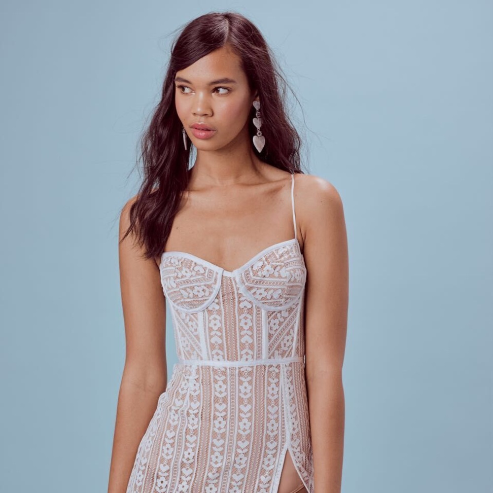 For Love and Lemons Dakota Lace MIDI Dress